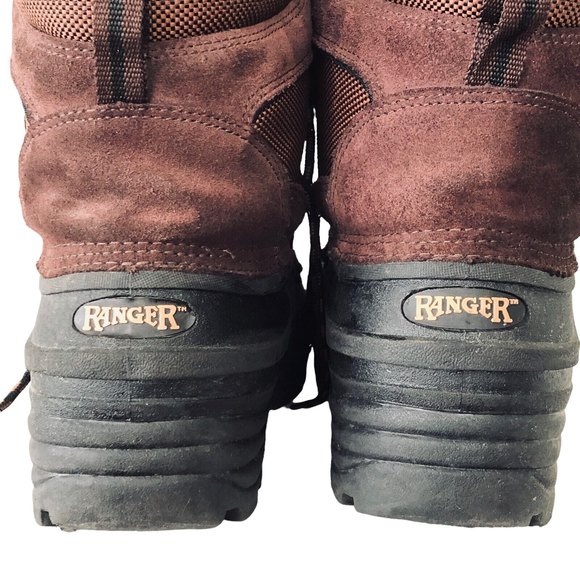 Ranger Brown Leather Suede Rubber Soles Comfort Snow Boots Men 12 main image 8